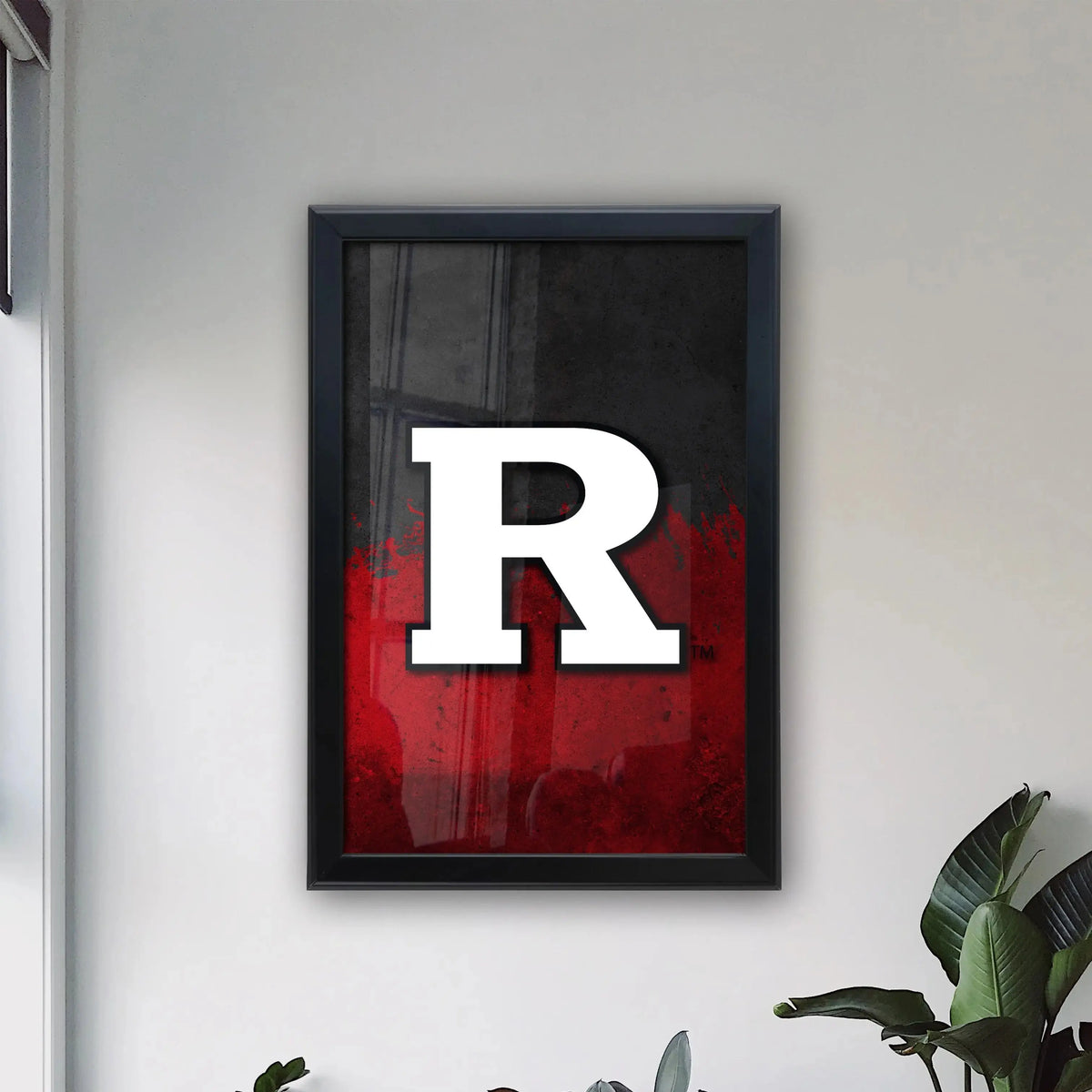 Rutgers Backlit LED Light Up Wall Sign | NCAA College Team Backlit LED Framed Lite Up Wall Decor Holland Game Room
