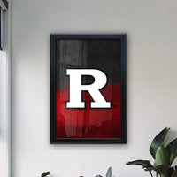 Rutgers Backlit LED Light Up Wall Sign | NCAA College Team Backlit LED Framed Lite Up Wall Decor Holland Game Room