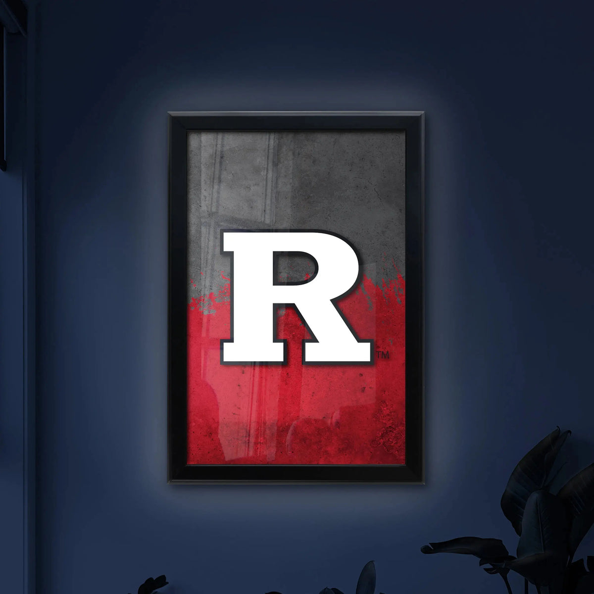 Rutgers Backlit LED Light Up Wall Sign | NCAA College Team Backlit LED Framed Lite Up Wall Decor Holland Game Room