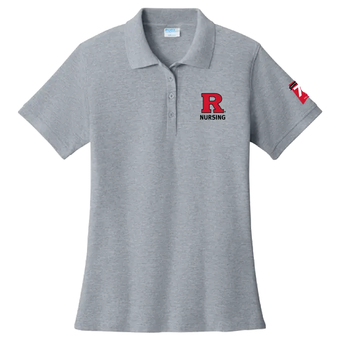70th Anniversary of Nursing Port & Co Women's Core Blend Pique Polo Rutgers School of Nursing
