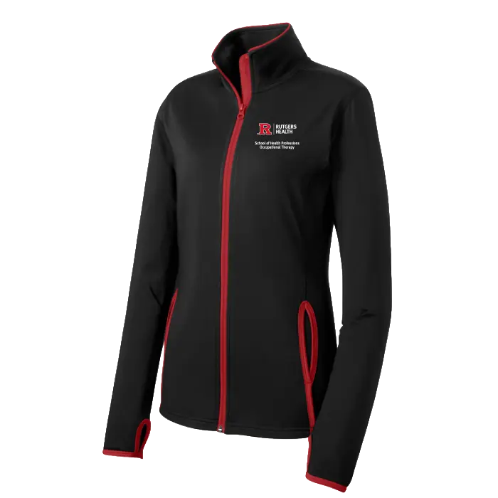 OTD Sport-Tek Women's Sport-Wick Stretch Contrast Full-Zip Jacket Rutgers OTD