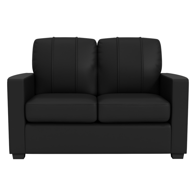 Silver Loveseat with Rutgers Scarlet Knights White Logo
