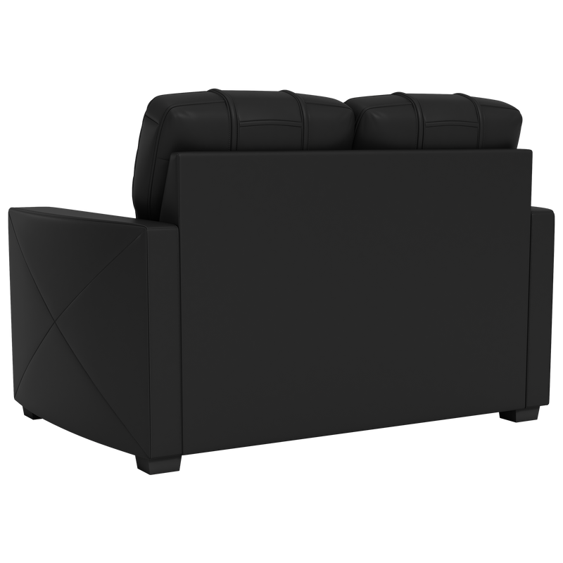 Silver Loveseat with Rutgers Scarlet Knights White Logo