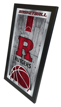 Rutgers Scarlet Knights Logo Basketball Mirror Holland Game Room