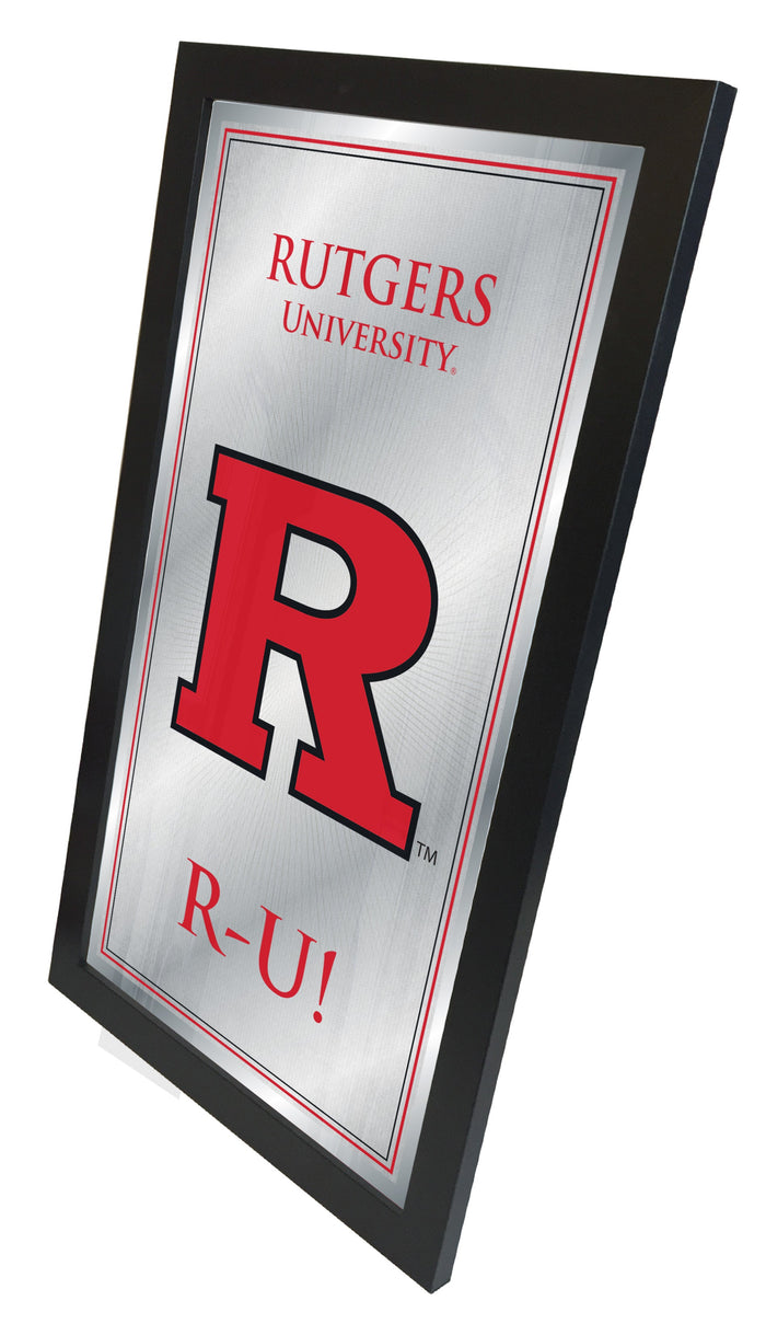 Rutgers Scarlet Knights Logo Fight Song Mirror  Wall Decor