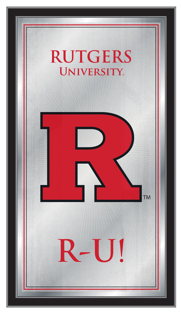 Rutgers Scarlet Knights Logo Fight Song Mirror  Wall Decor