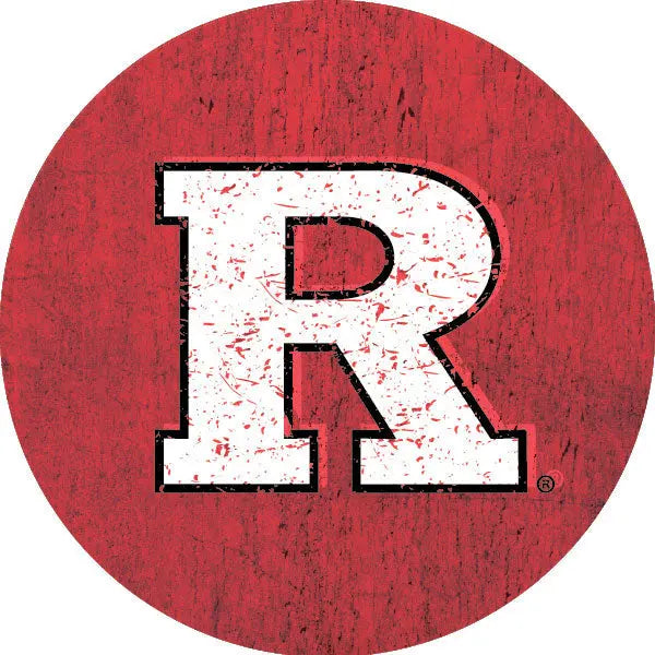 Rutgers Scarlet Knights Distressed Wood Grain Design 4-Inch Round Shape NCAA High-Definition Magnet R & R INC.