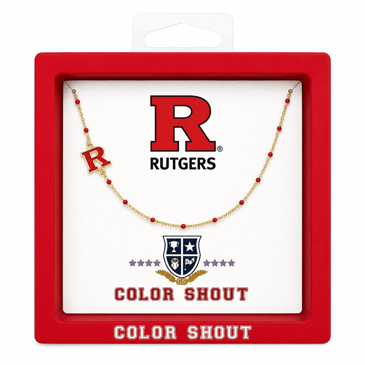 Rutgers Scarlet Knights Side Logo Necklace  Necklace