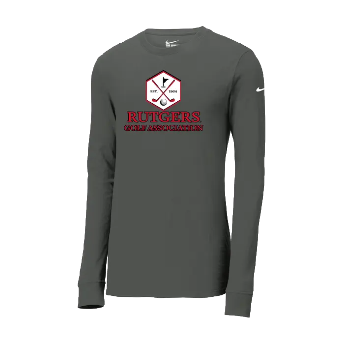 Golf Nike Dri-FIT Cotton/Poly Long Sleeve Tee Rutgers Golf Association