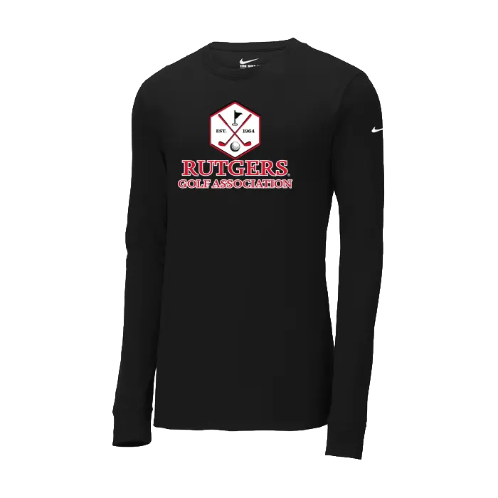 Golf Nike Dri-FIT Cotton/Poly Long Sleeve Tee Rutgers Golf Association