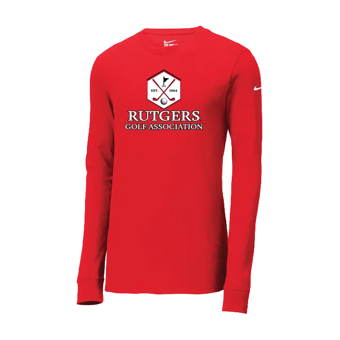 Golf Nike Dri-FIT Cotton/Poly Long Sleeve Tee Rutgers Golf Association