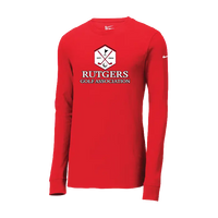 Golf Nike Dri-FIT Cotton/Poly Long Sleeve Tee Rutgers Golf Association