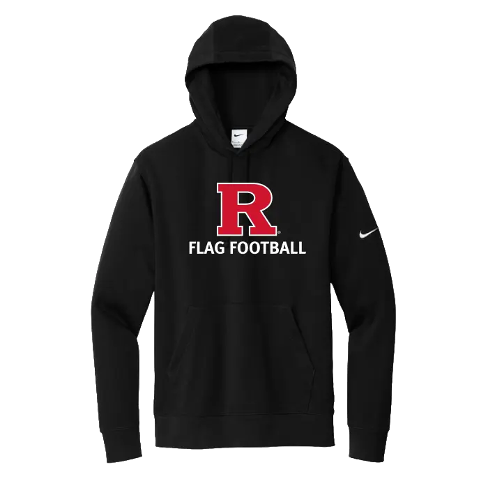 Nike Club Fleece Sleeve Swoosh Pullover Hoodie Rutgers Flag Football