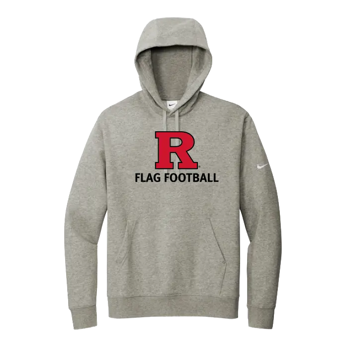 Nike Club Fleece Sleeve Swoosh Pullover Hoodie Rutgers Flag Football