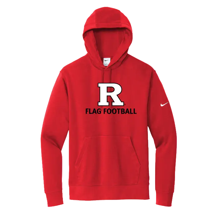 Nike Club Fleece Sleeve Swoosh Pullover Hoodie Rutgers Flag Football