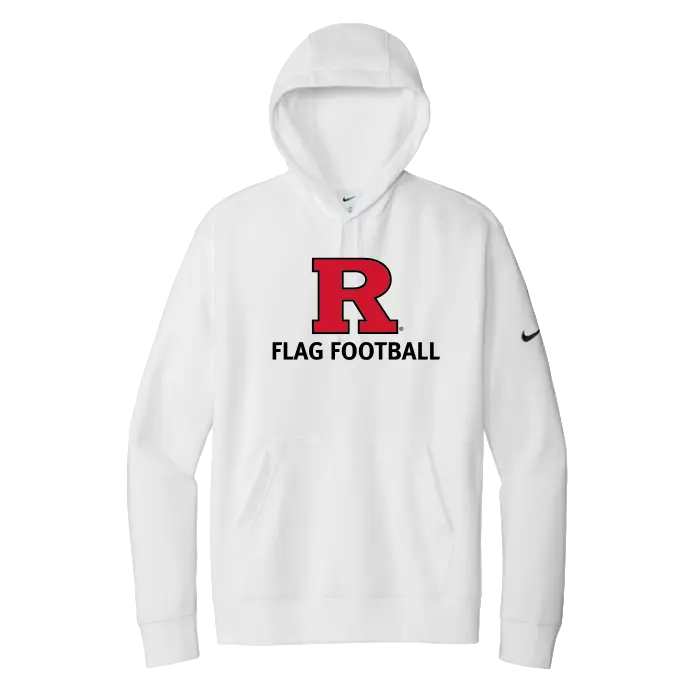 Nike Club Fleece Sleeve Swoosh Pullover Hoodie Rutgers Flag Football