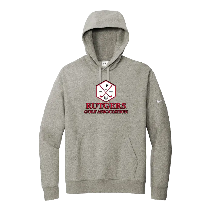Golf Nike Club Fleece Sleeve Swoosh Pullover Hoodie Rutgers Golf Association