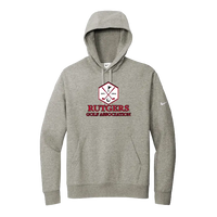 Golf Nike Club Fleece Sleeve Swoosh Pullover Hoodie Rutgers Golf Association