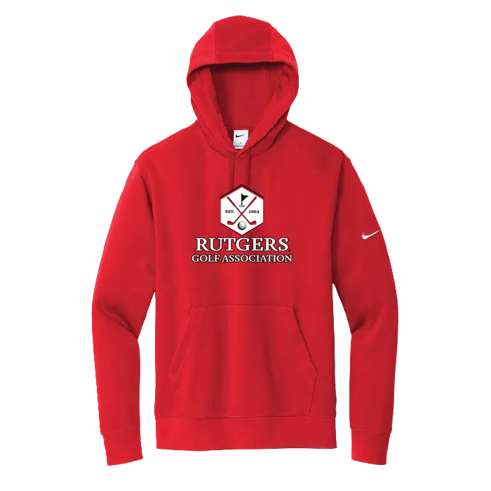 Golf Nike Club Fleece Sleeve Swoosh Pullover Hoodie Rutgers Golf Association