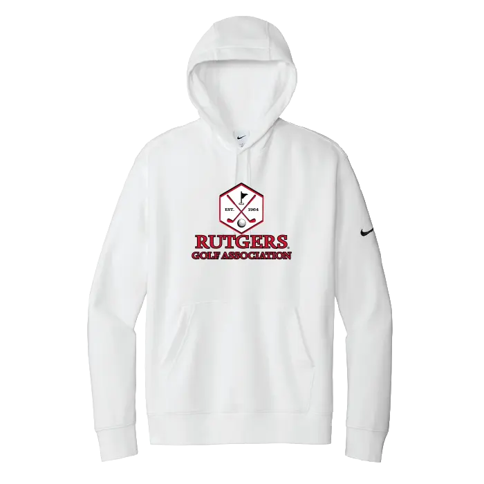 Golf Nike Club Fleece Sleeve Swoosh Pullover Hoodie Rutgers Golf Association