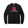 Nike Club Fleece Sleeve Swoosh Crew Rutgers Flag Football