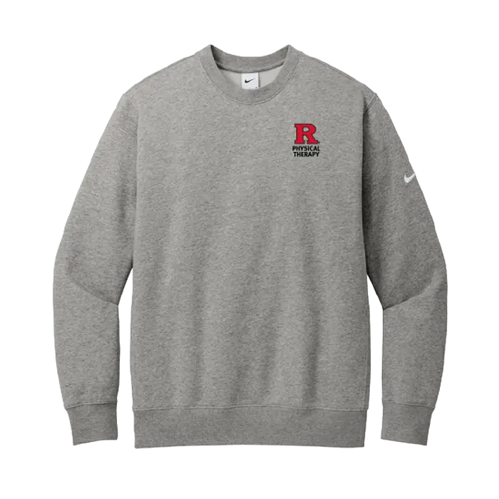 Nike Club Fleece Sleeve Swoosh Crew Rutgers Physical Therapy