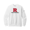 Nike Club Fleece Sleeve Swoosh Crew Rutgers Flag Football