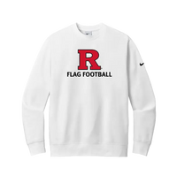 Nike Club Fleece Sleeve Swoosh Crew Rutgers Flag Football