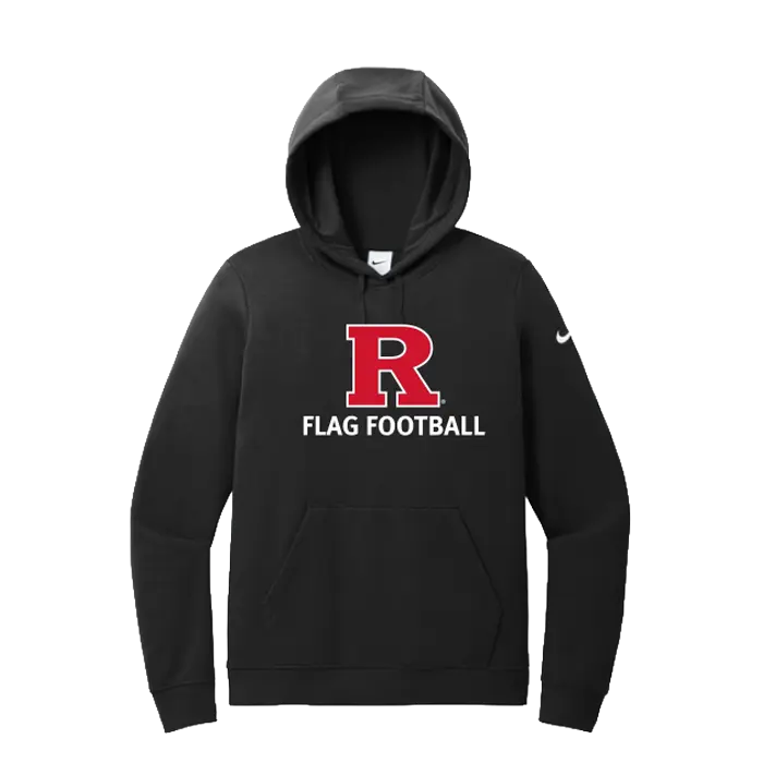 Nike Women's Club Fleece Sleeve Swoosh Pullover Hoodie Rutgers Flag Football