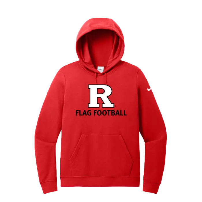 Nike Women's Club Fleece Sleeve Swoosh Pullover Hoodie Rutgers Flag Football