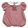 Rutgers State University Scarlet Knights Embroidered Red Cardinal Gingham Baby Bubble Short Sleeve Vive La Fête - Online Apparel Store