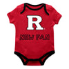 Rutgers Scarlet Knights Vive La Fete Infant Game Day Red Short Sleeve Onesie New Fan Logo and Mascot Bodysuit Vive La Fête - Online Apparel Store