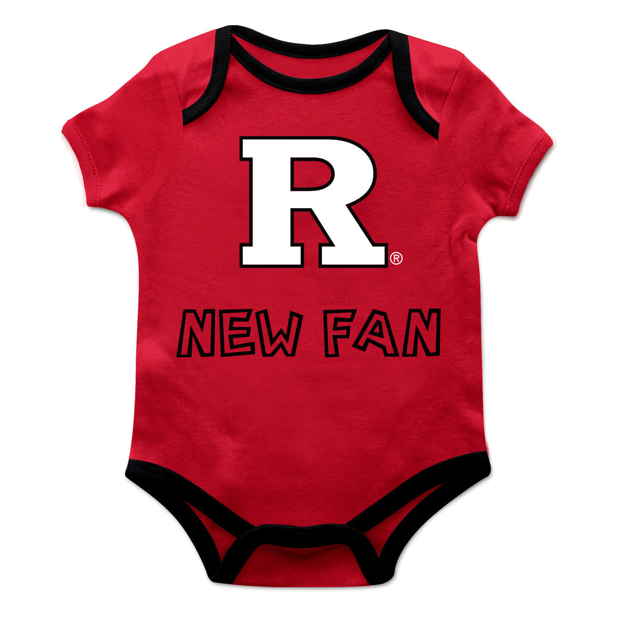 Rutgers Scarlet Knights Vive La Fete Infant Game Day Red Short Sleeve Onesie New Fan Logo and Mascot Bodysuit