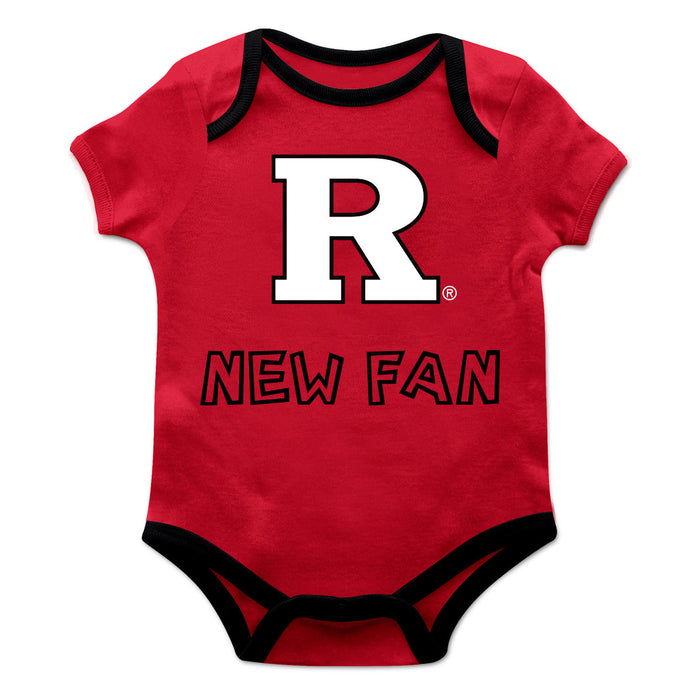 Rutgers Scarlet Knights Vive La Fete Infant Game Day Red Short Sleeve Onesie New Fan Logo and Mascot Bodysuit