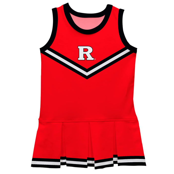 Rutgers State University Scarlet Knights Vive La Fete Game Day Red Sleeveless Youth Cheerleader Dress