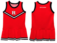 Rutgers State University Scarlet Knights Vive La Fete Game Day Red Sleeveless Youth Cheerleader Dress