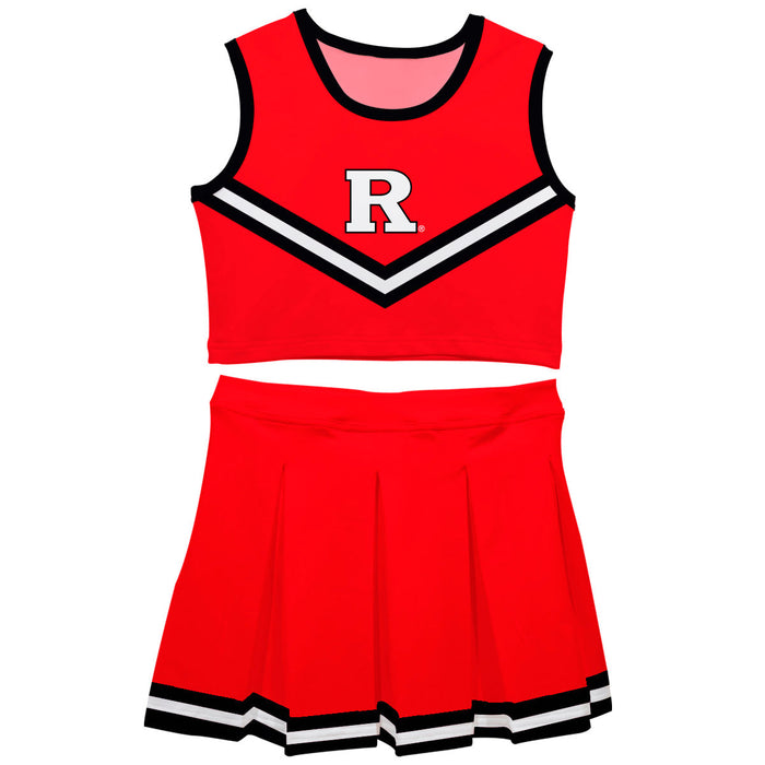 Rutgers State University Scarlet Knights Vive La Fete Game Day Red Sleeveless Cheerleader Set