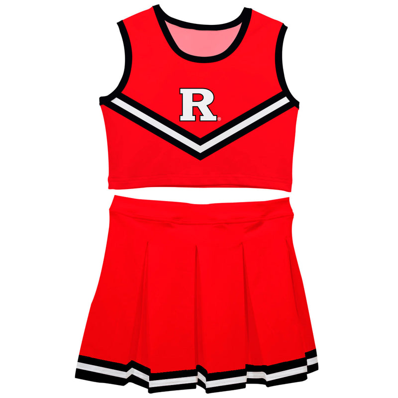 Rutgers State University Scarlet Knights Vive La Fete Game Day Red Sleeveless Cheerleader Set