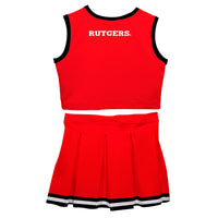 Rutgers State University Scarlet Knights Vive La Fete Game Day Red Sleeveless Cheerleader Set