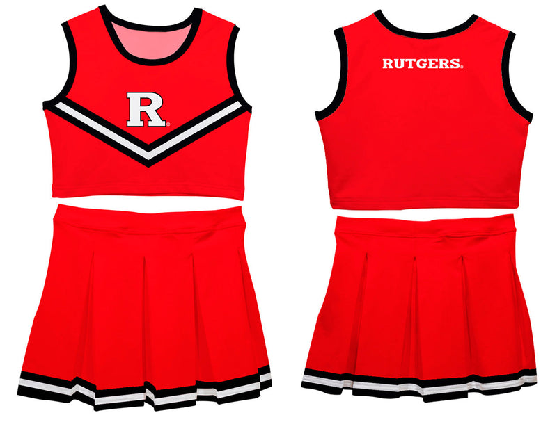 Rutgers State University Scarlet Knights Vive La Fete Game Day Red Sleeveless Cheerleader Set