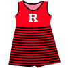 Rutgers State University Scarlet Knights Vive La Fete Girls Game Day Sleeveless Tank Dress Solid Red Logo Striped on Ski Vive La Fête - Online Apparel Store