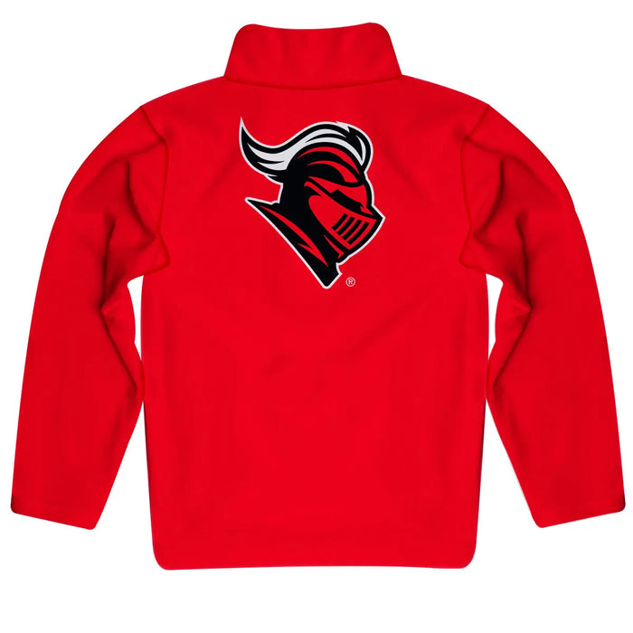Rutgers State University Scarlet Knights Vive La Fete Game Day Solid Red Quarter Zip Pullover Sleeves Vive La Fête - Online Apparel Store