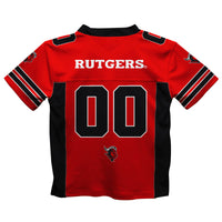 Rutgers State University Scarlet Knights Vive La Fete Game Day Red Boys Fashion Football Jersey