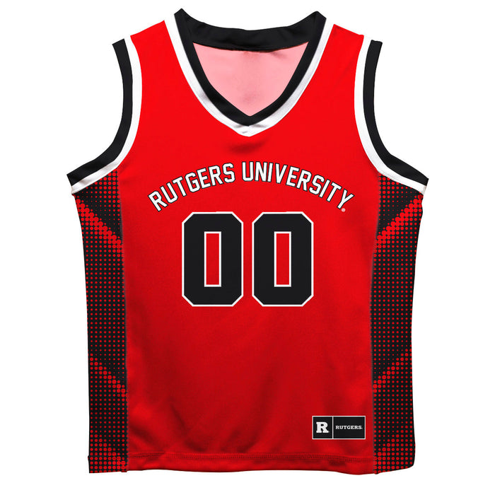 Rutgers State University Scarlet Knights Vive La Fete Game Day Red Boys Fashion Basketball Jersey