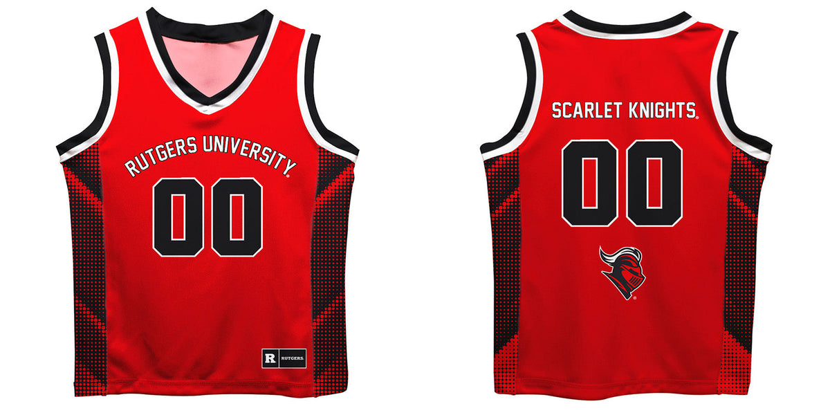 Rutgers State University Scarlet Knights Vive La Fete Game Day Red Boys Fashion Basketball Jersey