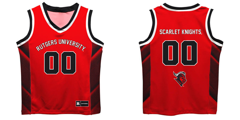 Rutgers State University Scarlet Knights Vive La Fete Game Day Red Boys Fashion Basketball Jersey
