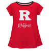 Rutgers State University Scarlet Knights Vive La Fete Girls Game Day Short Sleeve Red Top with School Logo and Name Vive La Fête - Online Apparel Store