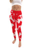 Rutgers State University Scarlet Knights Vive La Fete Paint Brush Logo on Waist Women Red Yoga Leggings Vive La Fête - Online Apparel Store