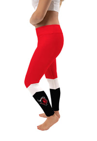 Rutgers Scarlet Knights Vive La Fete Game Day Collegiate Ankle Color Block Women Red Black Yoga Leggings