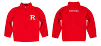 Rutgers Scarlet Knights Vive La Fete Logo and Mascot Name Womens Red Quarter Zip Pullover
